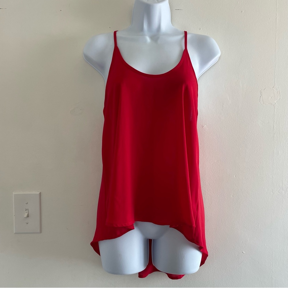 Bright Red Sheer Tank Top | Lush Brand | Fits Like Women’s Size Small/Medium
